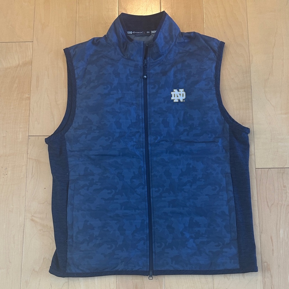 Notre Dame Blue Camouflage Vest with Logo by Southern Tide.